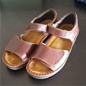 Naot Brown Leather Sandals